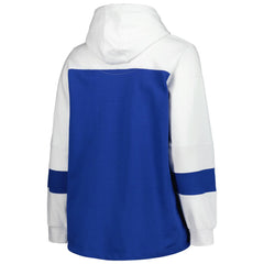Los Angeles Dodgers Women's Plus Size Colorblock Pullover Hoodie - Royal Hoodies