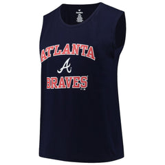 Atlanta Braves Profile Women's Plus Size Tank Top - Navy Tanks