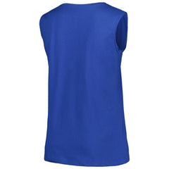 Los Angeles Dodgers Profile Women's Plus Size Tank Top - Royal Tanks