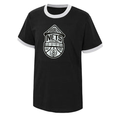 Brooklyn Nets Youth Hoop City Hometown Ringer T-Shirt Black outlet