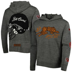 Cincinnati Bengals x BlaCkOWned Stripes Don't Come Easy Pullover Hoodie - Gray Hoodies