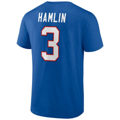 Damar Hamlin Buffalo Bills Icon Name & Number T-Shirt - Royal T-shirts