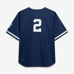 Derek Jeter New York Yankees Mitchell & Ness Cooperstown Collection Mesh Batting Practice Button-Up Jersey - Navy Jerseys