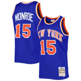 Earl Monroe New York Knicks 1972/73 Hardwood Classics Swingman Jersey Blue - Mitchell & Ness