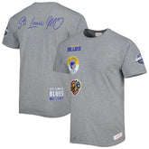 St. Louis Blues Mitchell & Ness City Collection T-Shirt - Heather Gray | US 5294007