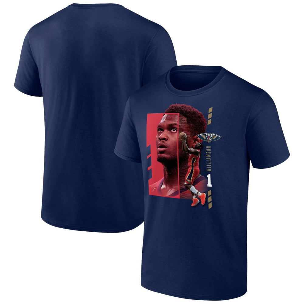 Zion Williamson New Orleans Pelicans Jump Pass T-Shirt Navy