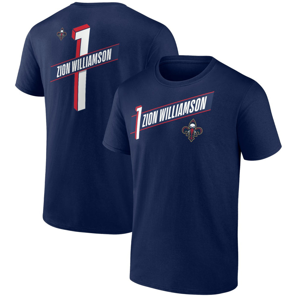 Zion Williamson New Orleans Pelicans Full-Court Press Name & Number T-Shirt Navy