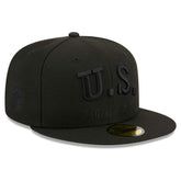 USMNT New Era Text 59FIFTY Fitted Hat Black - New Era on sale