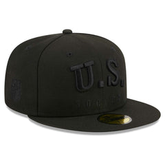 USMNT New Era Text 59FIFTY Fitted Hat Black - New Era on sale