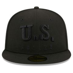 USMNT New Era Text 59FIFTY Fitted Hat Black - New Era on sale