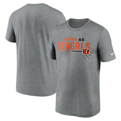 Cincinnati Bengals Legend Team Shoutout Performance T-Shirt - Heather Gray T-shirts