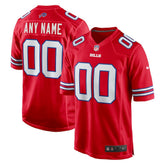Buffalo Bills Alternate Custom Game Jersey - Red Jerseys