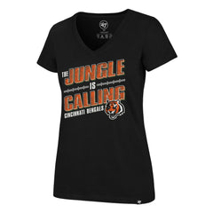 Cincinnati Bengals '47 Women's Team Regional Ultra Rival V-Neck T-Shirt - Black T-shirts