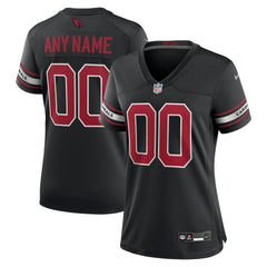Arizona Cardinals Women's Alternate Custom Game Jersey - Black Jerseys