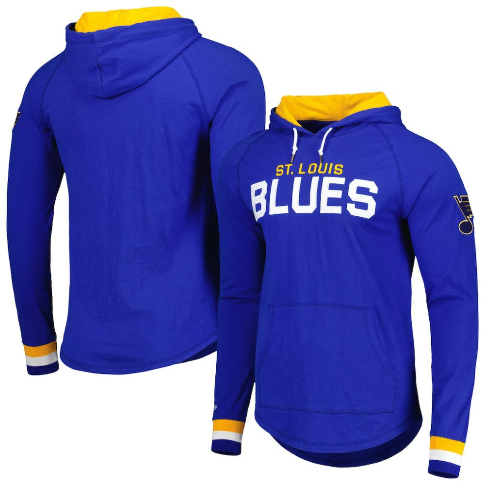 St. Louis Blues Mitchell & Ness Legendary Slub Hoodie Long Sleeve T-Shirt - Blue | US 5298358