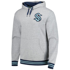 Seattle Kraken Mitchell & Ness Classic French Terry Pullover Hoodie - Heather Gray | US 5298375