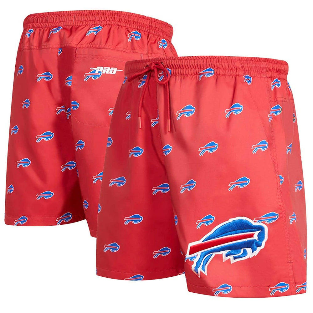 Buffalo Bills Pro Standard Allover Print Mini Logo Shorts - Red Shorts