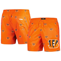 Cincinnati Bengals Pro Standard Allover Print Mini Logo Shorts - Orange Shorts