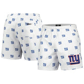 New York Giants Pro Standard Allover Print Mini Logo Shorts - White Shorts