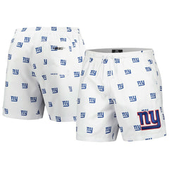 New York Giants Pro Standard Allover Print Mini Logo Shorts - White Shorts