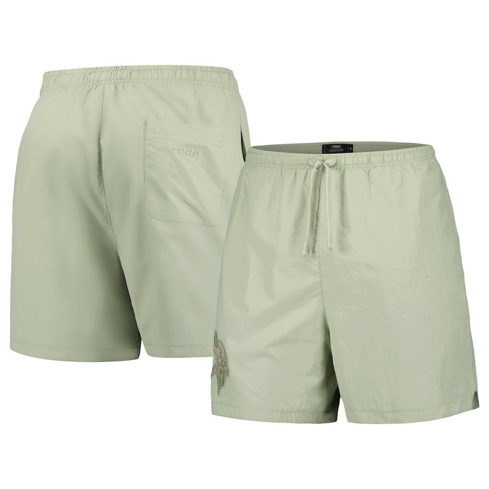 Minnesota Vikings Pro Standard Neutrals 2.0 Woven Shorts - Light Green Shorts