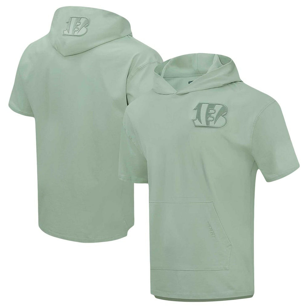 Cincinnati Bengals Pro Standard Neutrals Short Sleeve Pullover Hoodie - Light Green Hoodies