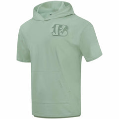 Cincinnati Bengals Pro Standard Neutrals Short Sleeve Pullover Hoodie - Light Green Hoodies