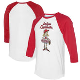 St. Louis Cardinals Tiny Turnip Women's Babes 3/4-Sleeve Raglan T-Shirt - White/Red T-shirts