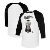 Chicago White Sox Tiny Turnip Women's Gumball Machine 3/4-Sleeve Raglan T-Shirt - White/Black T-shirts