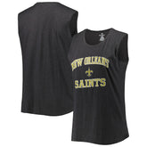 New Orleans Saints Women's Plus Size Tank Top - Heather Charcoal Tops