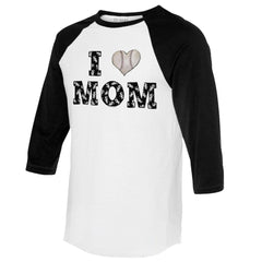 Chicago White Sox Tiny Turnip Women's I Love Mom 3/4-Sleeve Raglan T-Shirt - White/Black T-shirts