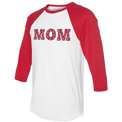 Cincinnati Reds Tiny Turnip Women's Logo Mom 3/4-Sleeve Raglan T-Shirt - White/Red T-shirts