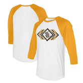 San Diego Padres Tiny Turnip Women's Prism Arrows 3/4-Sleeve Raglan T-Shirt - White T-shirts