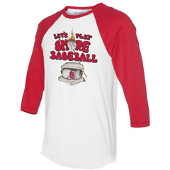 St. Louis Cardinals Tiny Turnip Women's Smores 3/4-Sleeve Raglan T-Shirt - White/Red T-shirts