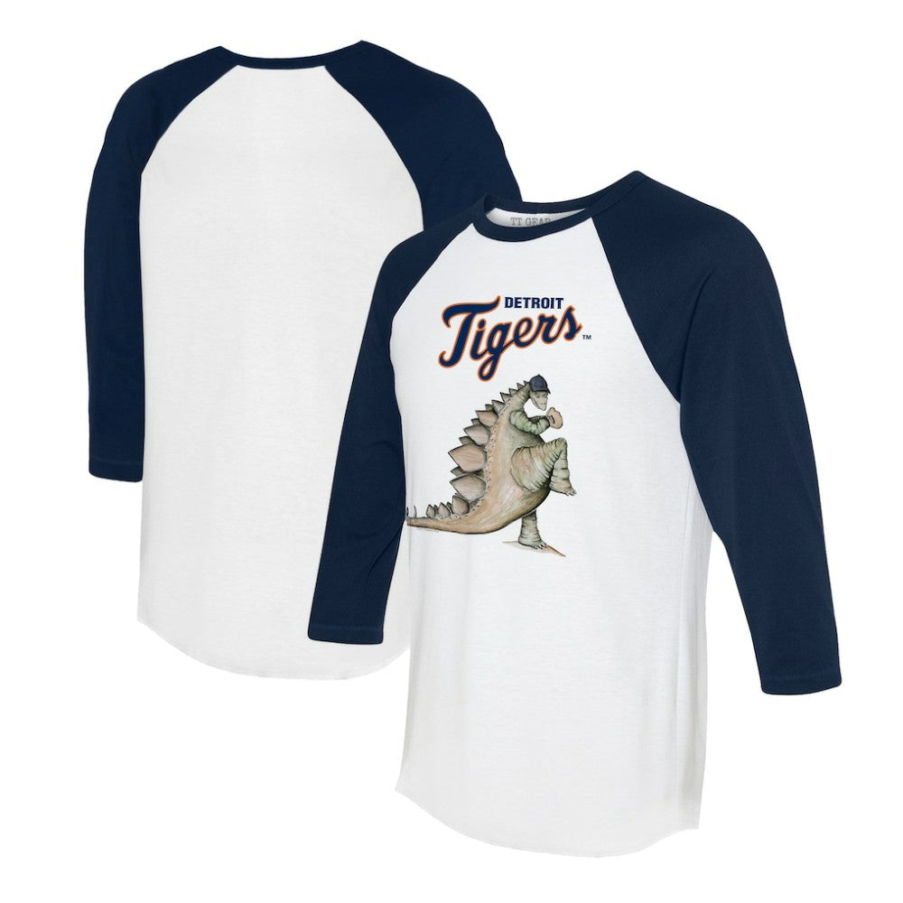 Detroit Tigers Tiny Turnip Unisex Stega 3/4-Sleeve Raglan T-Shirt - White/Navy T-shirts