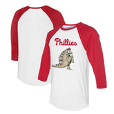 Philadelphia Phillies Tiny Turnip Unisex Stega 3/4-Sleeve Raglan T-Shirt - White/Red T-shirts