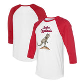 St. Louis Cardinals Tiny Turnip Unisex TT Rex 3/4-Sleeve Raglan T-Shirt - White/Red T-shirts