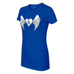 Los Angeles Dodgers Tiny Turnip Women's Angel Wings T-Shirt - Royal T-shirts
