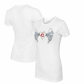 Cincinnati Reds Tiny Turnip Women's Angel Wings T-Shirt - White T-shirts