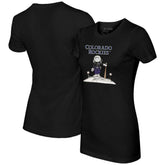 Colorado Rockies Tiny Turnip Women's Astronaut T-Shirt - Black T-shirts