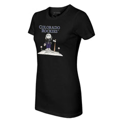 Colorado Rockies Tiny Turnip Women's Astronaut T-Shirt - Black T-shirts