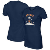 Houston Astros Tiny Turnip Women's Astronaut T-Shirt - Navy T-shirts
