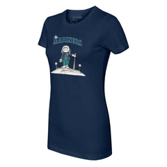 Seattle Mariners Tiny Turnip Women's Astronaut T-Shirt - Navy T-shirts