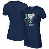 Seattle Mariners Tiny Turnip Women's Baseball Love T-Shirt - Navy T-shirts