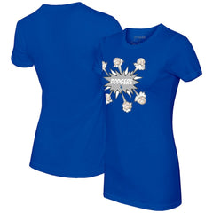 Los Angeles Dodgers Tiny Turnip Women's Baseball Pow T-Shirt - Royal T-shirts