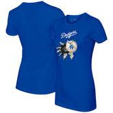 Los Angeles Dodgers Tiny Turnip Women's Baseball Tear T-Shirt - Royal T-shirts
