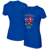 Texas Rangers Tiny Turnip Women's Blooming Baseballs T-Shirt - Royal T-shirts