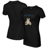 Miami Marlins Tiny Turnip Women's Teddy Boy T-Shirt - Black T-shirts