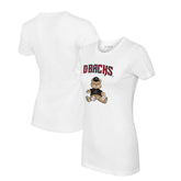 Arizona Diamondbacks Tiny Turnip Women's Teddy Boy T-Shirt - White T-shirts