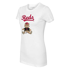 Cincinnati Reds Tiny Turnip Women's Teddy Boy T-Shirt - White T-shirts